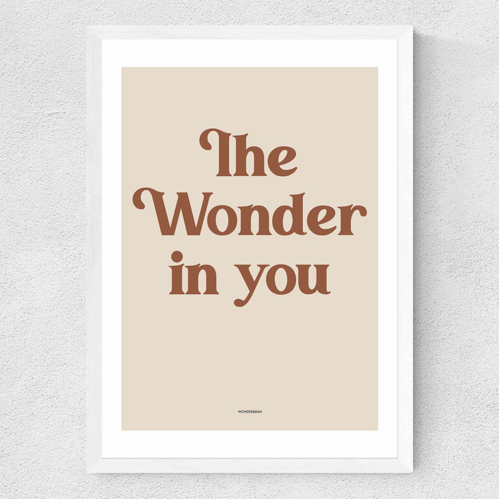 The Wonder In You Spice Medium White Frame