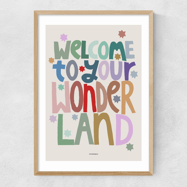 Welcome Narrow Oak Frame Welcome Narrow Oak Frame