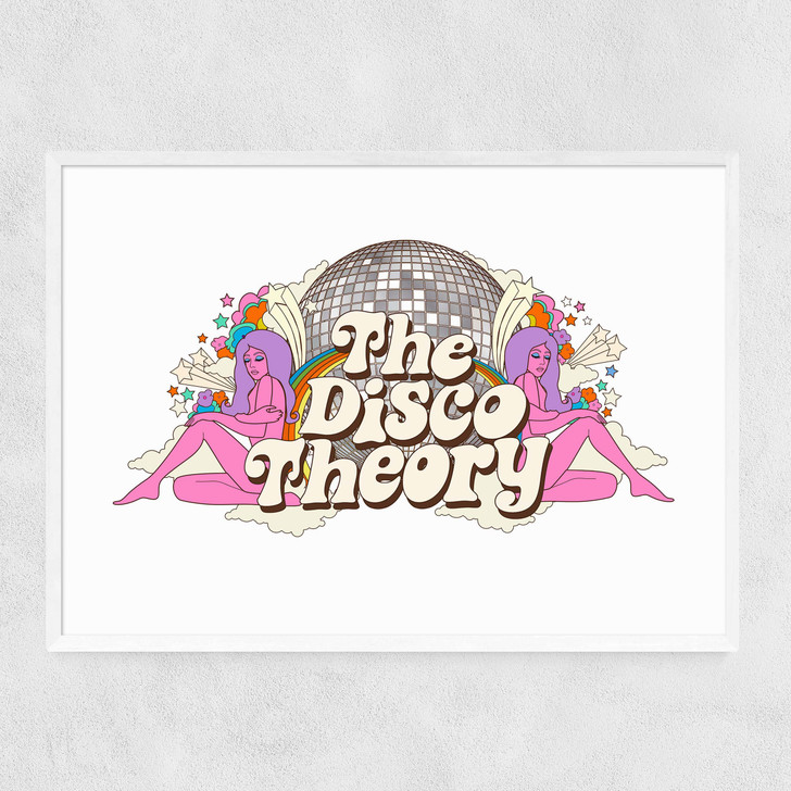 Disco by Golden Daze Narrow White Frame