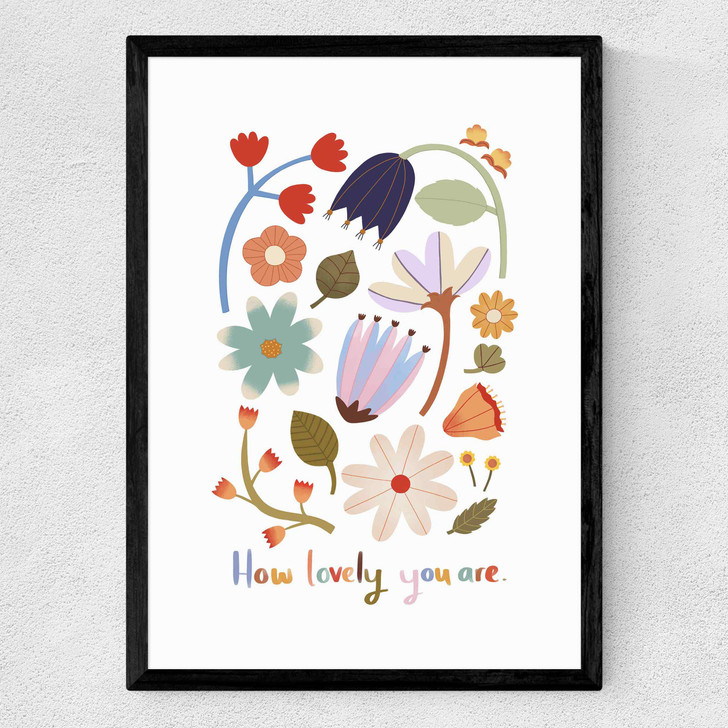 How lovely you are Medium Black Frame