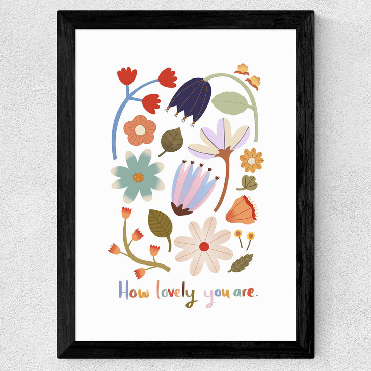 How lovely you are Wide Black Frame