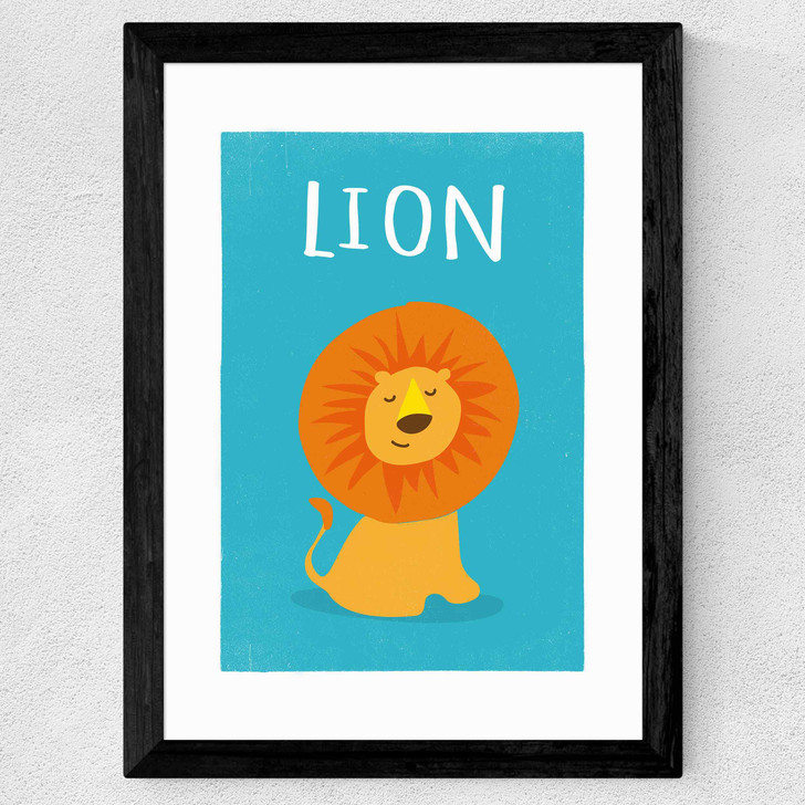 Lion by Rocket Jack Wide Black Frame Lion by Rocket Jack Wide Black Frame