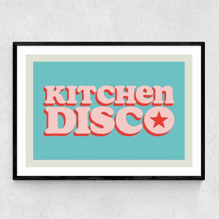 Kitchen Disco Narrow Black Frame