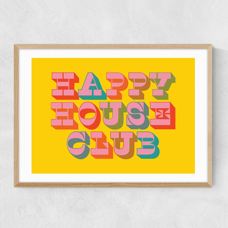 Happy House Club Narrow Oak Frame