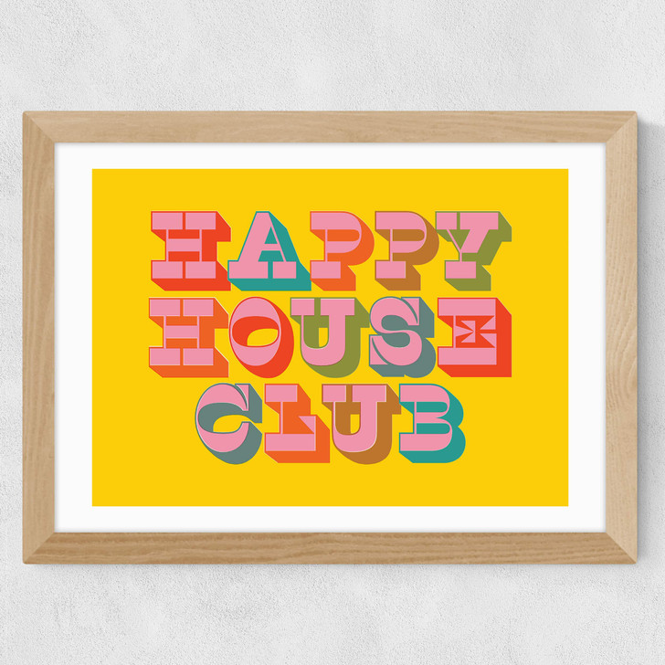 Happy House Club Wide Oak Frame