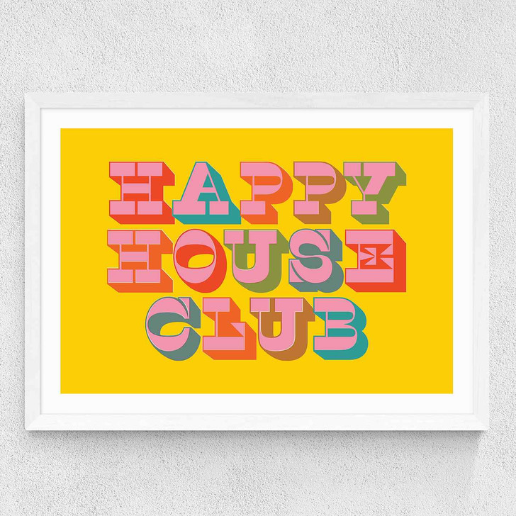 Happy House Club Medium White Frame
