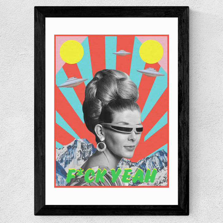 Fuck Yeah Wide Black Frame