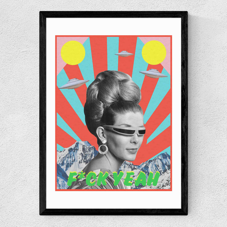 Fuck Yeah Medium Black Frame