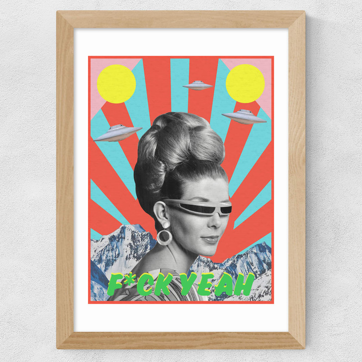 Fuck Yeah Wide Oak Frame