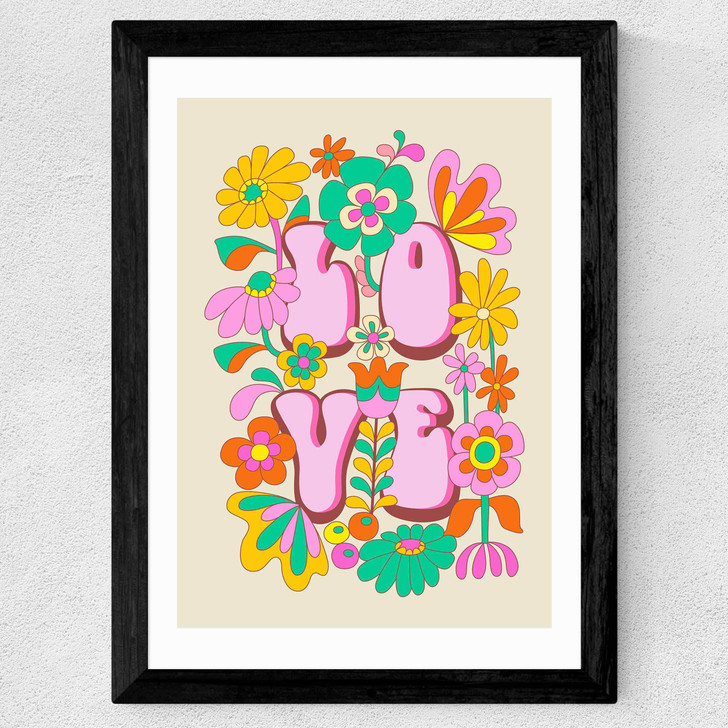 Love by Rachel Lee Wide Black Frame Love by Rachel Lee Wide Black Frame
