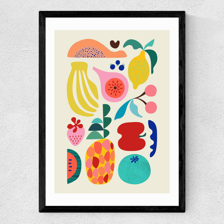 Summer Fruits Medium Black Frame Summer Fruits Medium Black Frame