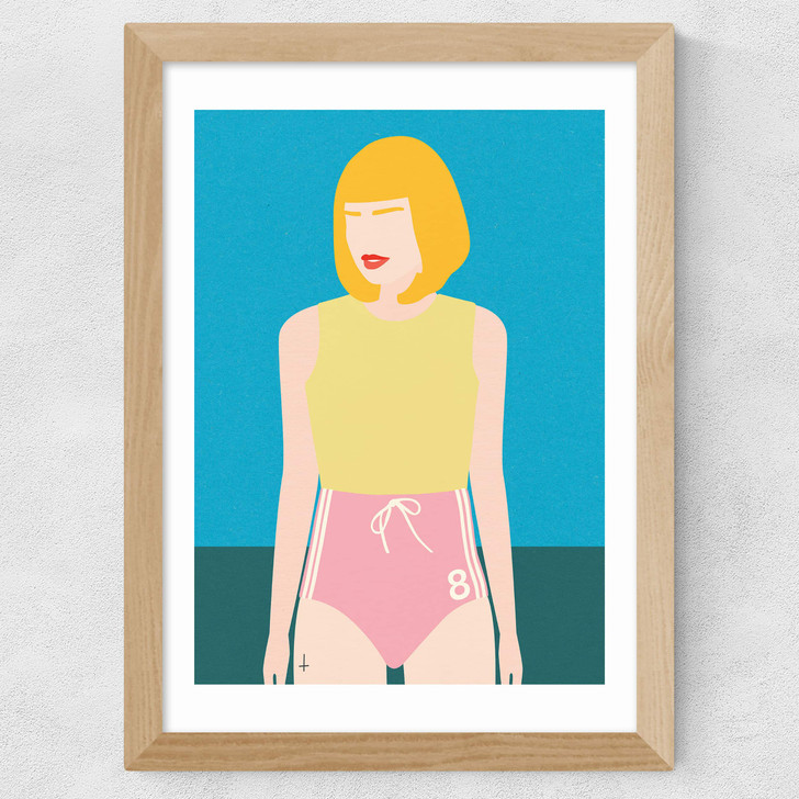 Runner Girl Wide Oak Frame Runner Girl Wide Oak Frame