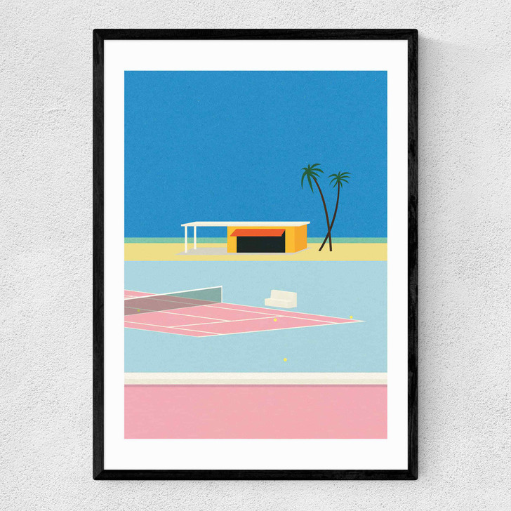 Tennis By The Beach Narrow Black Frame Tennis By The Beach Narrow Black Frame