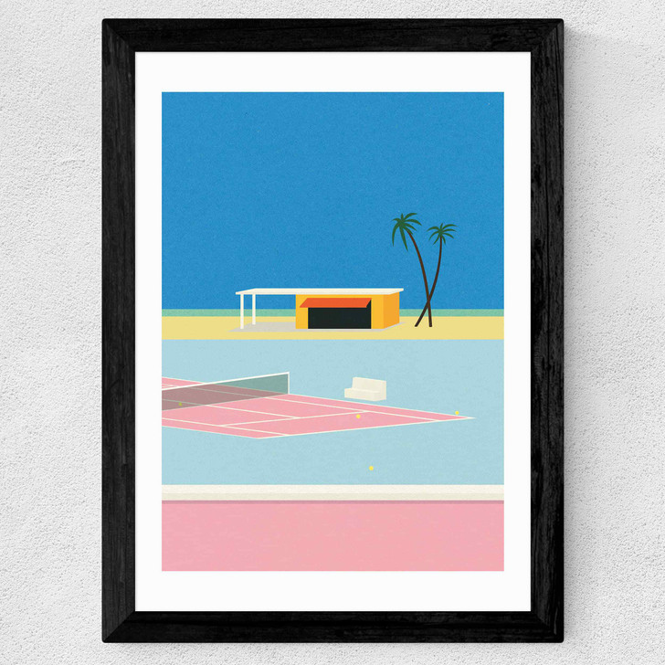 Tennis By The Beach Wide Black Frame Tennis By The Beach Wide Black Frame