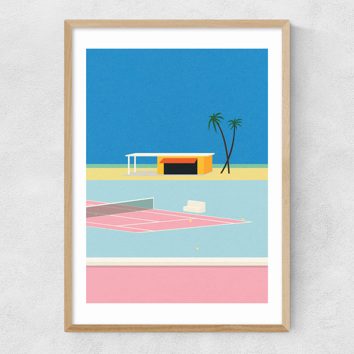 Tennis By The Beach Narrow Oak Frame Tennis By The Beach Narrow Oak Frame