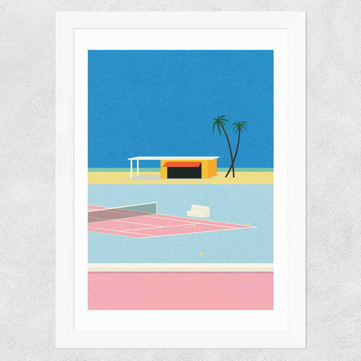 Tennis By The Beach Wide White Frame Tennis By The Beach Wide White Frame