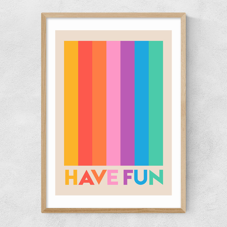 Have Fun Narrow Oak Frame Have Fun Narrow Oak Frame