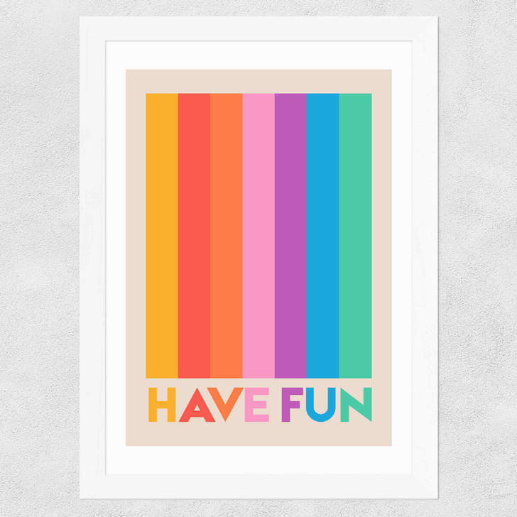 Have Fun Wide White Frame Have Fun Wide White Frame