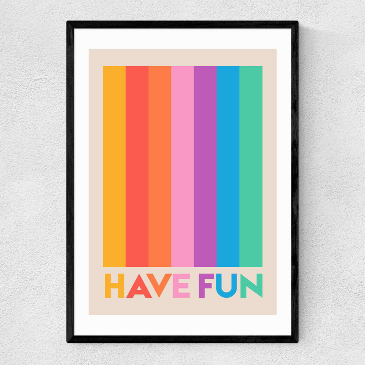 Have Fun Narrow Black Frame