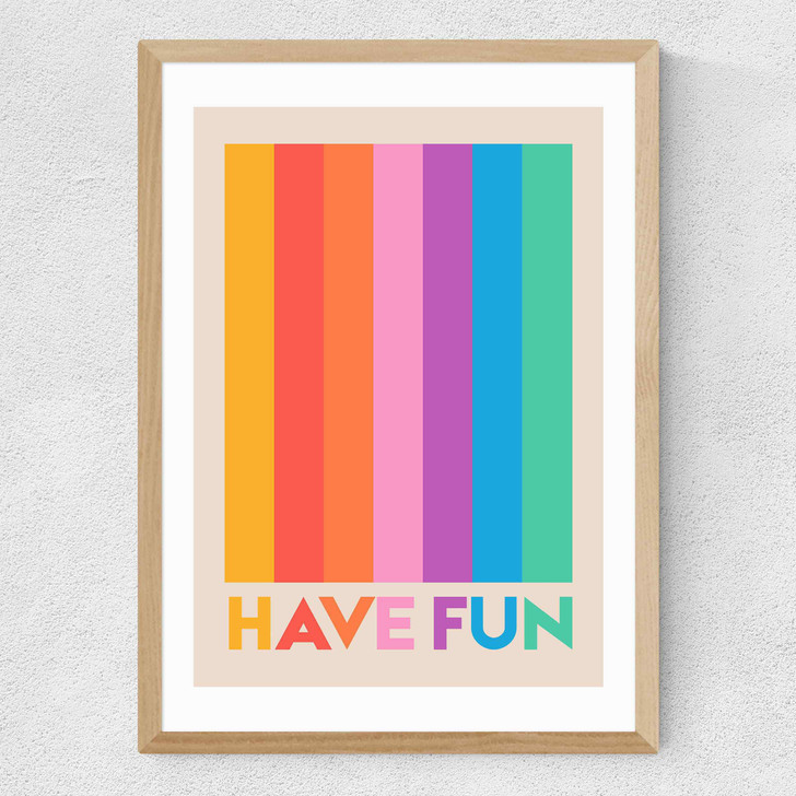 Have Fun Medium Oak Frame