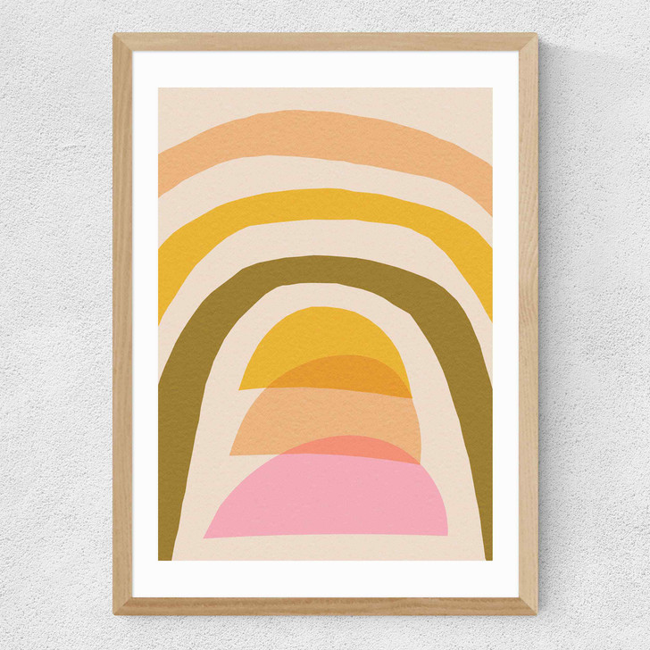 Arches and Semicircles Medium Oak Frame