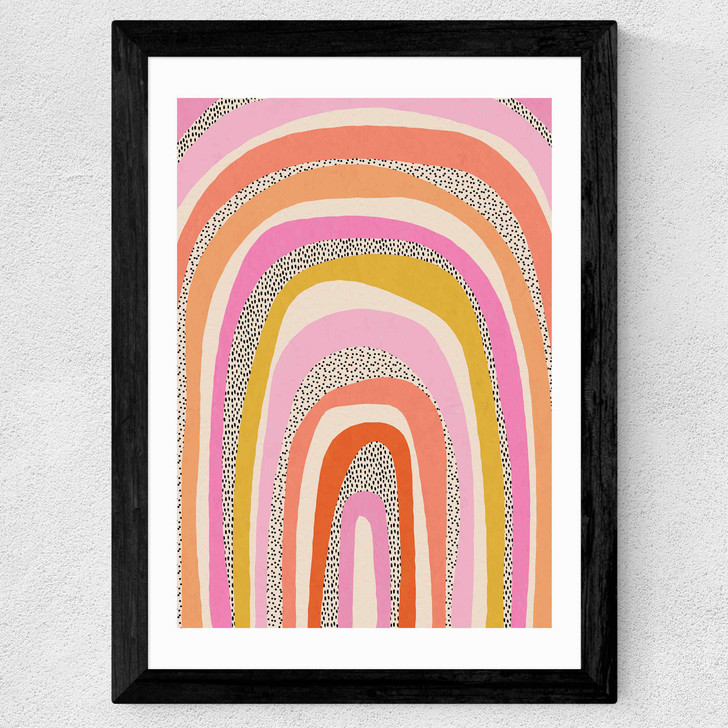 Funky Rainbow Arches Wide Black Frame Funky Rainbow Arches Wide Black Frame