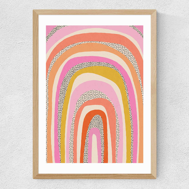 Funky Rainbow Arches Medium Oak Frame Funky Rainbow Arches Medium Oak Frame