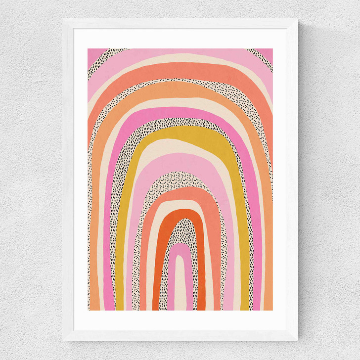 Funky Rainbow Arches Medium White Frame Funky Rainbow Arches Medium White Frame