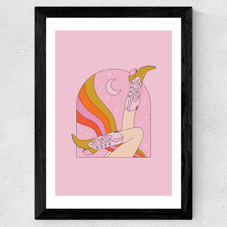 Groovy Cowboy Boots Wide Black Frame Groovy Cowboy Boots Wide Black Frame