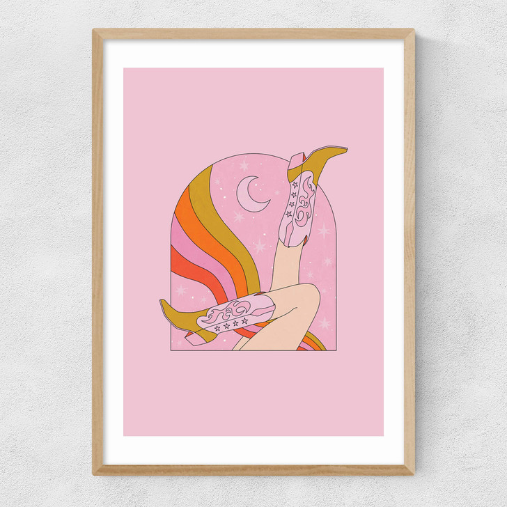 Groovy Cowboy Boots Narrow Oak Frame Groovy Cowboy Boots Narrow Oak Frame