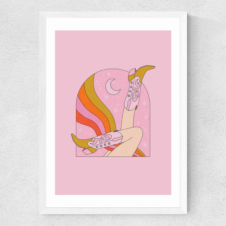 Groovy Cowboy Boots Medium White Frame Groovy Cowboy Boots Medium White Frame