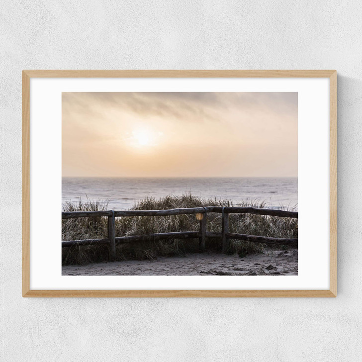 At The Coast VI Narrow Oak Frame
