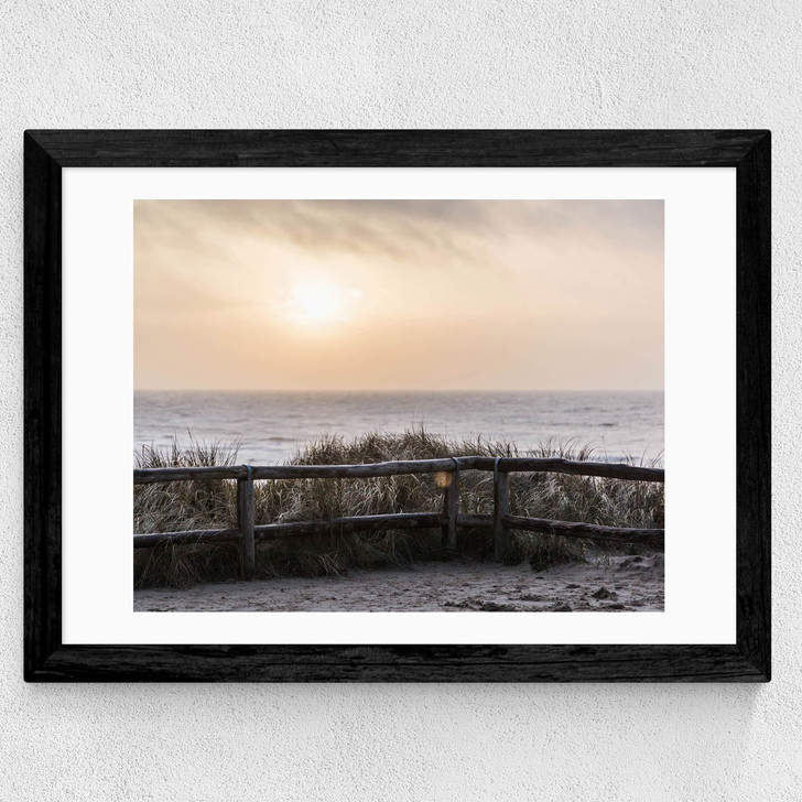 At The Coast VI Wide Black Frame