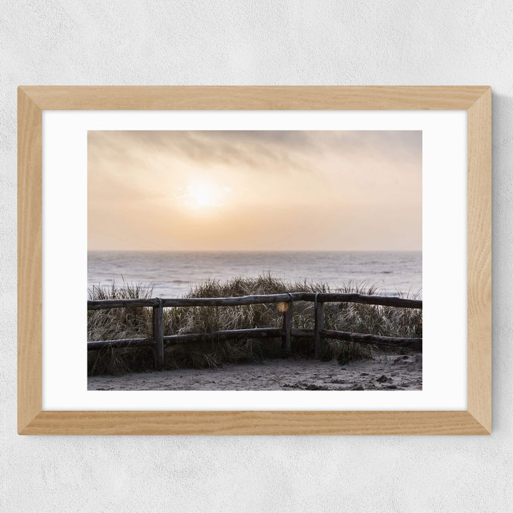 At The Coast VI Wide Oak Frame