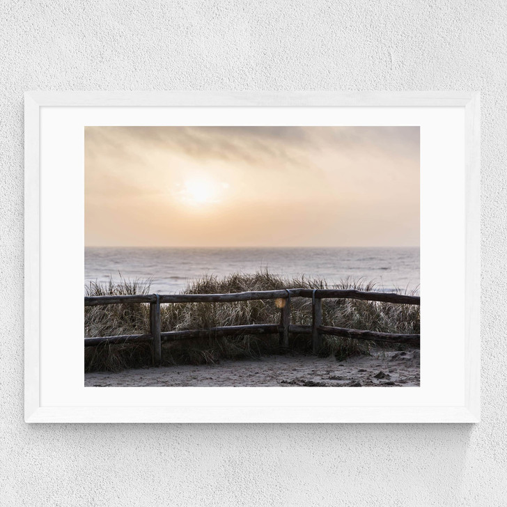 At The Coast VI Medium White Frame