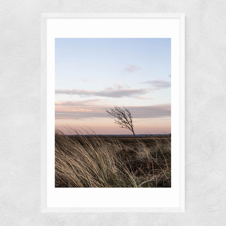 At The Coast IV Narrow White Frame