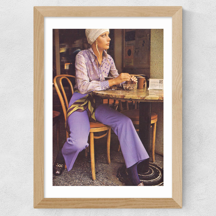 Cafe Retro Wide Oak Frame