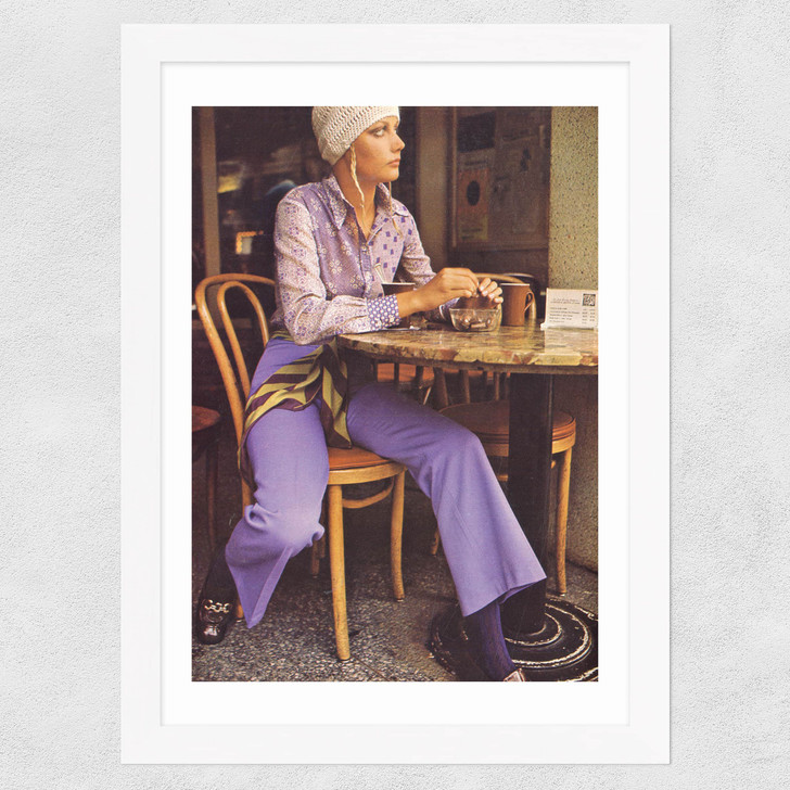 Cafe Retro Wide White Frame