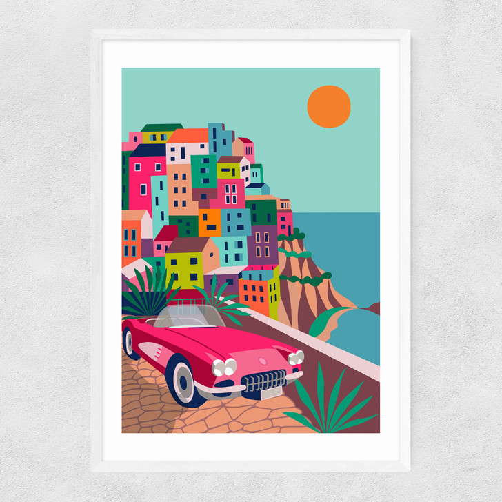 Cinque Terre Narrow White Frame Cinque Terre Narrow White Frame