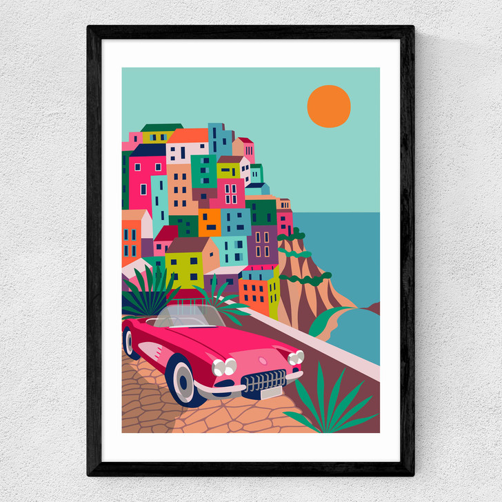 Cinque Terre Medium Black Frame