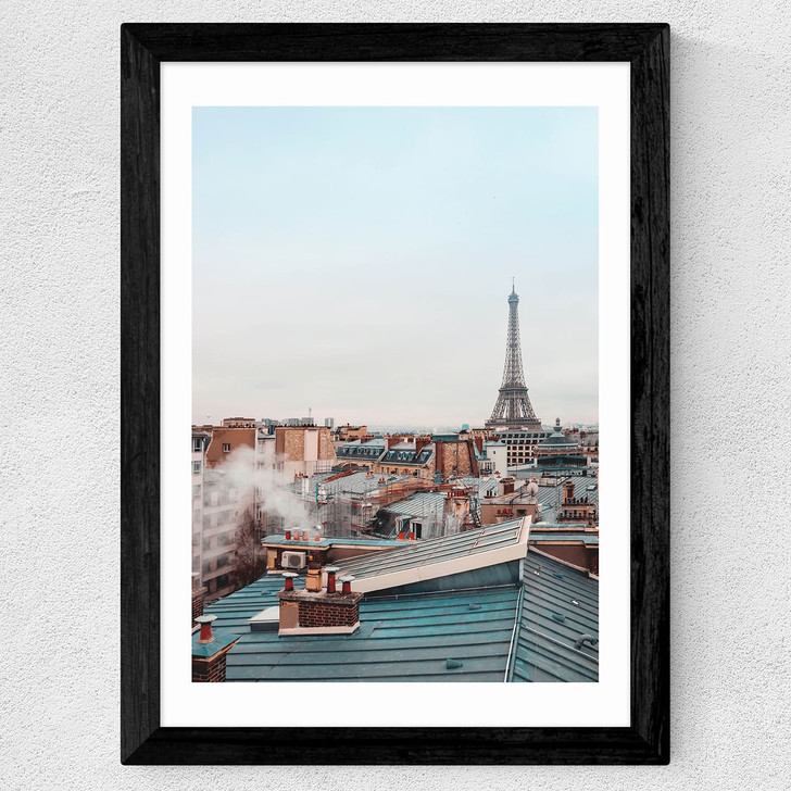 Rooftop View Wide Black Frame Rooftop View Wide Black Frame