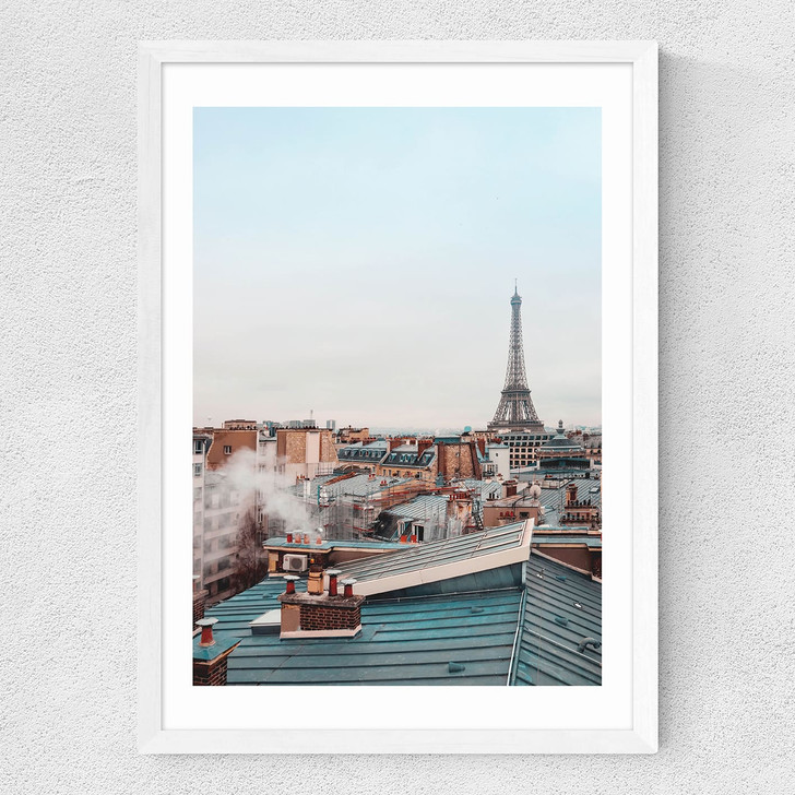 Rooftop View Medium White Frame Rooftop View Medium White Frame