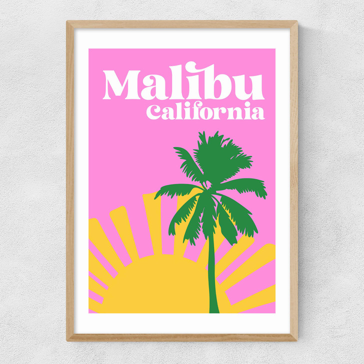 Malibu California Narrow Oak Frame