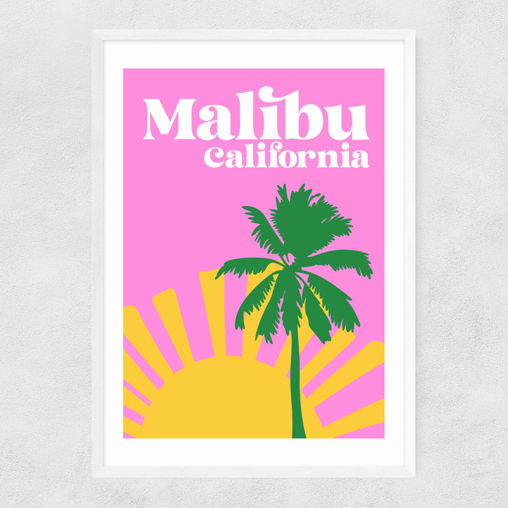 Malibu California Narrow White Frame