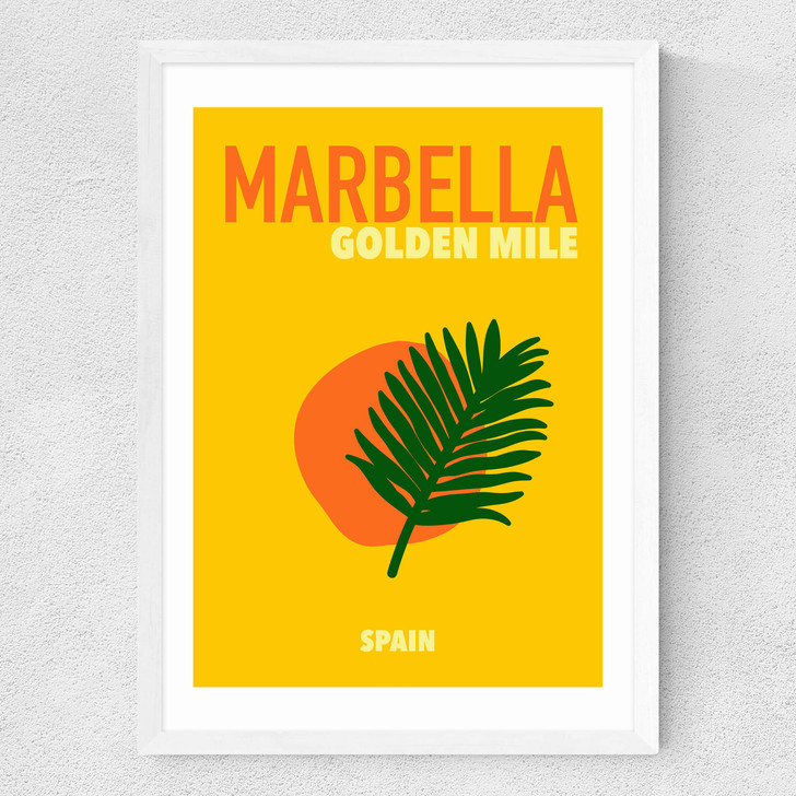 Marbella Golden Coast Spain Medium White Frame