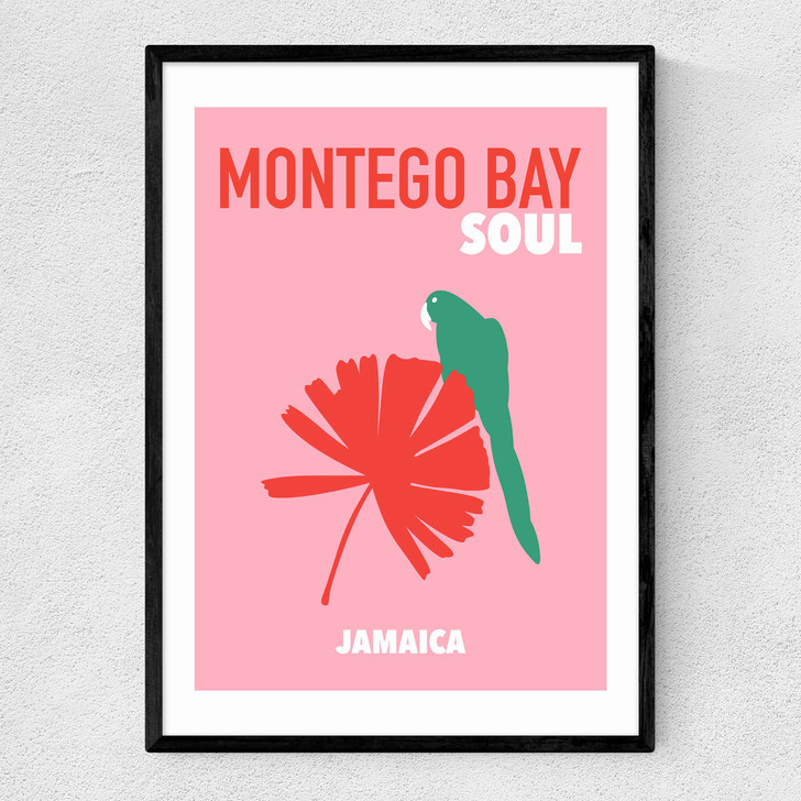 Montego Bay Soul Jamaica Narrow Black Frame Montego Bay Soul Jamaica Narrow Black Frame