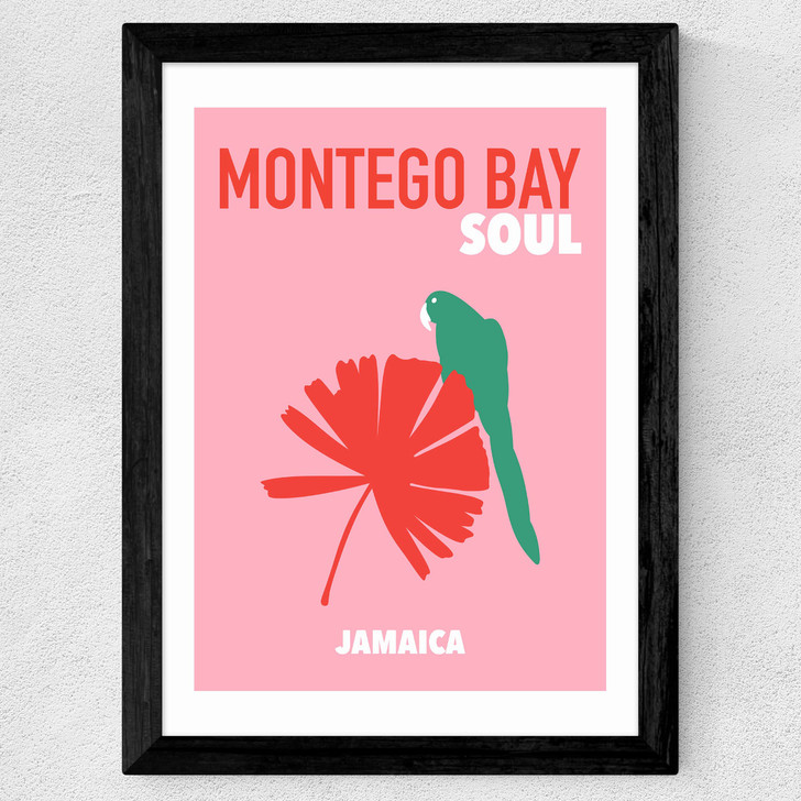 Montego Bay Soul Jamaica Wide Black Frame Montego Bay Soul Jamaica Wide Black Frame