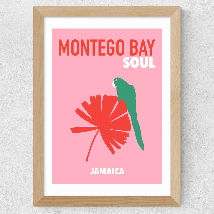 Montego Bay Soul Jamaica Wide Oak Frame