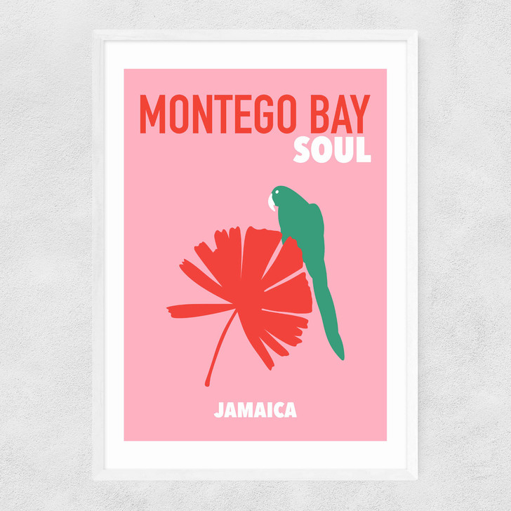 Montego Bay Soul Jamaica Narrow White Frame