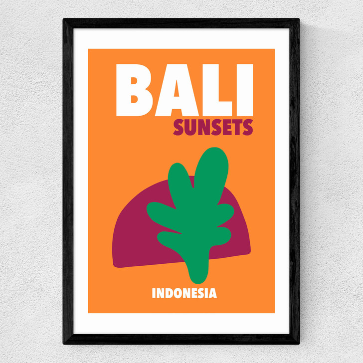 Bali Sunsets Indonesia Medium Black Frame